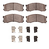 Semi-Metallic Brake Pads & Hardware Kit, 1989-1991 Ford/Lincoln/Mercury/Mazda, Position: Front - image 1