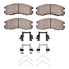 Semi-Metallic Brake Pads & Hardware Kit, 1988-1989 Lexus/Toyota/Scion, Position: Front - image 1
