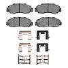 Semi-Metallic Brake Pads & Hardware Kit, 1991-2005 Acura/Honda, Position: Front - image 1