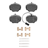 Semi-Metallic Brake Pads & Hardware Kit, 1987-1995 Land Rover, Position: Rear - image 1