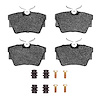 Semi-Metallic Brake Pads & Hardware Kit, 1996-1997 Audi/Porsche/Volkswagen, Position: Rear - image 1