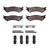 Semi-Metallic Brake Pads & Hardware Kit, 1999-2007 Ford/Lincoln/Mercury/Mazda, Position: Rear - image 1