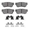 Semi-Metallic Brake Pads & Hardware Kit, 1999-2010 Kia/Hyundai/Genesis, Position: Rear - image 1