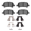 Semi-Metallic Brake Pads & Hardware Kit, 2002-2008 Lexus/Toyota/Scion, Position: Rear - image 1