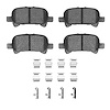 Semi-Metallic Brake Pads & Hardware Kit, 2000-2004 Lexus/Toyota/Scion, Position: Rear - image 1