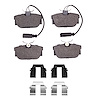 Semi-Metallic Brake Pads & Hardware Kit, 2001-2003 Audi/Porsche/Volkswagen, Position: Rear - image 1