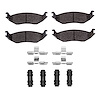 Semi-Metallic Brake Pads & Hardware Kit, Fits Select Mopar, Position: Rear - image 1
