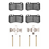 Semi-Metallic Brake Pads & Hardware Kit, 2007-2013 Mercedes-Benz, Position: Rear - image 1