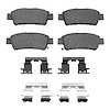 Semi-Metallic Brake Pads & Hardware Kit, 2004-2010 Lexus/Toyota/Scion, Position: Rear - image 1