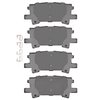 Semi-Metallic Brake Pads, 2004-2009 Lexus/Toyota/Scion, Position: Rear - image 2