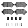 Semi-Metallic Brake Pads & Hardware Kit, 2008-2012 Mopar, Position: Rear - image 1