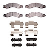 Semi-Metallic Brake Pads & Hardware Kit, 2004-2010 GM, Position: Rear - image 1