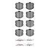 Semi-Metallic Brake Pads & Hardware Kit, 2006-2013 GM, Position: Rear - image 1