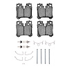 Semi-Metallic Brake Pads & Hardware Kit, Fits Select Lexus/Toyota/Scion, Position: Rear