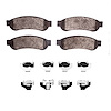 Semi-Metallic Brake Pads & Hardware Kit, 2010-2012 Ford/Lincoln/Mercury/Mazda, Position: Rear - image 1