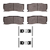 Semi-Metallic Brake Pads & Hardware Kit, 2008-2009 Jaguar, Position: Front - image 1