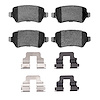 Semi-Metallic Brake Pads & Hardware Kit, 2002-2008 GM, Position: Rear
