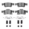 Semi-Metallic Brake Pads & Hardware Kit, Fits Select Mopar, Position: Rear - image 1