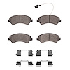 Semi-Metallic Brake Pads & Hardware Kit, Fits Select Mopar, Position: Front - image 1