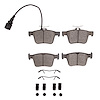 Semi-Metallic Brake Pads & Hardware Kit, Fits Select Audi/Porsche/Volkswagen, Position: Rear - image 1