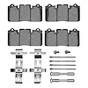 Semi-Metallic Brake Pads & Hardware Kit, 2014-2020 Jaguar, Position: Front - image 1