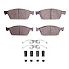 Semi-Metallic Brake Pads & Hardware Kit, Fits Select Ford/Lincoln/Mercury/Mazda, Position: Front