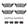 Semi-Metallic Brake Pads & Hardware Kit, 2015-2021 Ford/Lincoln/Mercury/Mazda, Position: Rear - image 1
