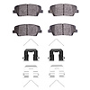 Semi-Metallic Brake Pads & Hardware Kit, 2015-2020 Kia/Hyundai/Genesis, Position: Rear - image 1