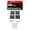 Optimum OE Brake Pads & Hardware Kit, 1967-1991 Mercedes-Benz, Position: Rear