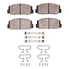 Optimum OE Brake Pads & Hardware Kit, 1972-1981 Subaru, Position: Front