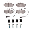 Optimum OE Brake Pads & Hardware Kit, 1985-1991 Audi/Porsche/Volkswagen, Position: Front