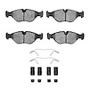 Euro Ceramic Brake Pads & Hardware Kit, 1988-1998 GM, Position: Front - image 1