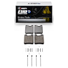 Euro Ceramic Brake Pads & Hardware Kit, 1992-2009 Fits Multiple Makes/Models, Position: Rear - image 1