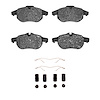 Euro Ceramic Brake Pads & Hardware Kit, 2003-2011 GM, Position: Front