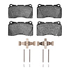 Euro Ceramic Brake Pads & Hardware Kit, 2003-2020 Fits Multiple Makes/Models, Position: Front - image 1