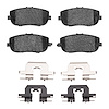 Euro Ceramic Brake Pads & Hardware Kit, Fits Select Fits Multiple Makes/Models, Position: Rear