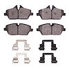 Euro Ceramic Brake Pads & Hardware Kit, Fits Select Fits Multiple Makes/Models, Position: Front