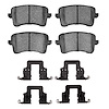 Euro Ceramic Brake Pads & Hardware Kit, 2008-2017 Audi/Porsche/Volkswagen, Position: Rear
