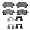 Euro Ceramic Brake Pads & Hardware Kit, 2011-2016 GM, Position: Rear - image 1