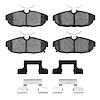 Euro Ceramic Brake Pads & Hardware Kit, 2012-2014 Ford/Lincoln/Mercury/Mazda, Position: Rear - image 1