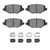 Euro Ceramic Brake Pads & Hardware Kit, 2009-2014 Fits Multiple Makes/Models, Position: Rear - image 1