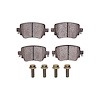 Euro Ceramic Brake Pads & Hardware Kit, Fits Select Audi/Porsche/Volkswagen, Position: Rear - image 1