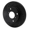 E-Line Drilled & Slotted Black Brake Rotor, 1989-1994 Suzuki, Position: Front Left - image 2