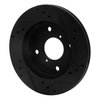 E-Line Drilled & Slotted Black Brake Rotor, 1989-1994 Suzuki, Position: Front Left - image 3