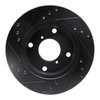 E-Line Drilled & Slotted Black Brake Rotor, 1989-1994 Suzuki, Position: Front Right - image 2