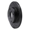 E-Line Drilled & Slotted Black Brake Rotor, 1989-1994 Suzuki, Position: Front Right - image 3