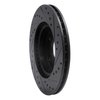 E-Line Drilled & Slotted Black Brake Rotor, 2007-2019 Suzuki, Position: Front Left - image 2