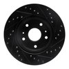E-Line Drilled & Slotted Black Brake Rotor, 2007-2019 Suzuki, Position: Front Left - image 3