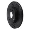 E-Line Drilled & Slotted Black Brake Rotor, 2007-2019 Suzuki, Position: Front Right - image 4