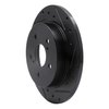 E-Line Drilled & Slotted Black Brake Rotor, 2010-2013 Suzuki, Position: Rear Right - image 3